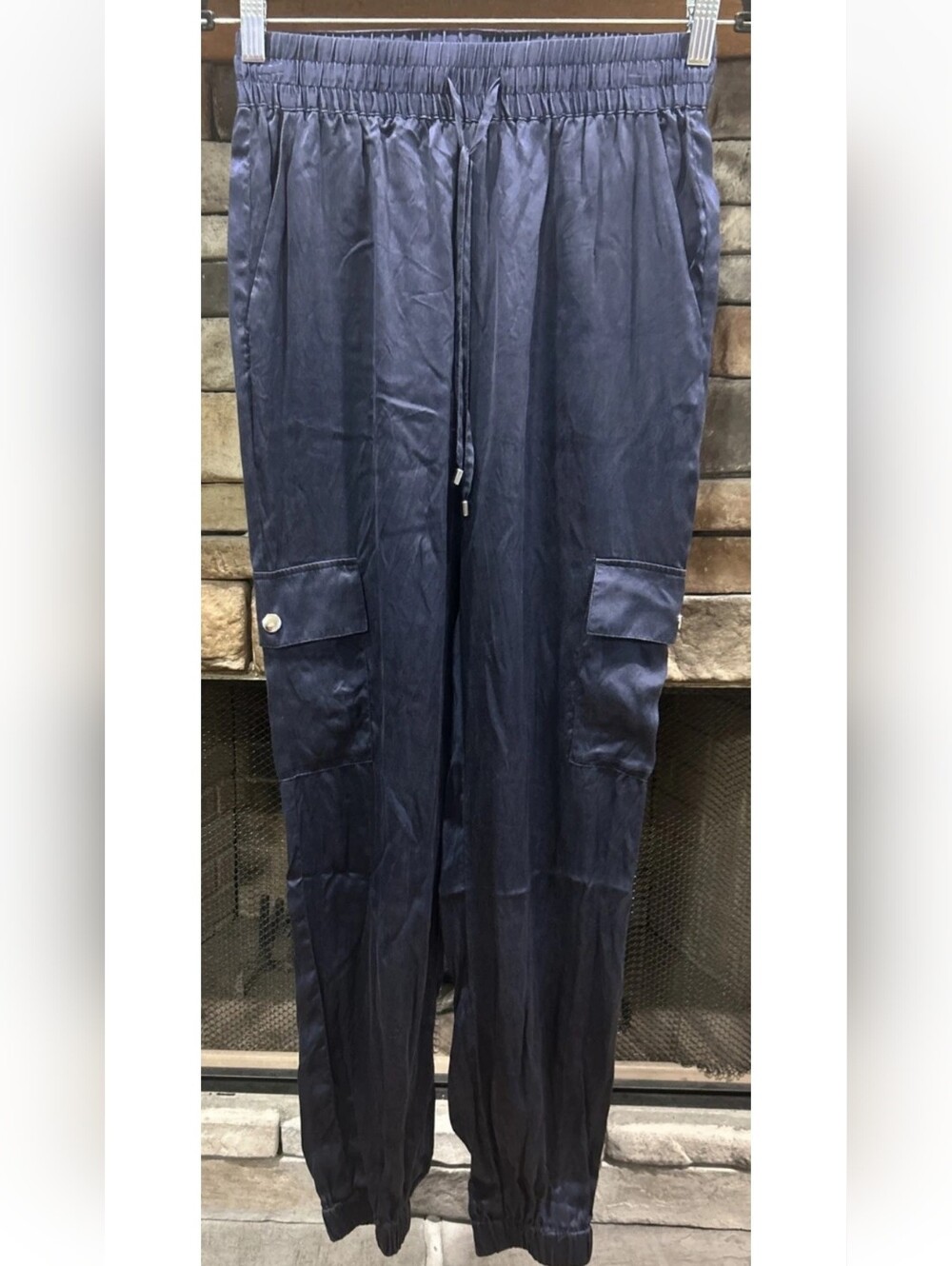 JOIE Silk Cargo Jogger Pants